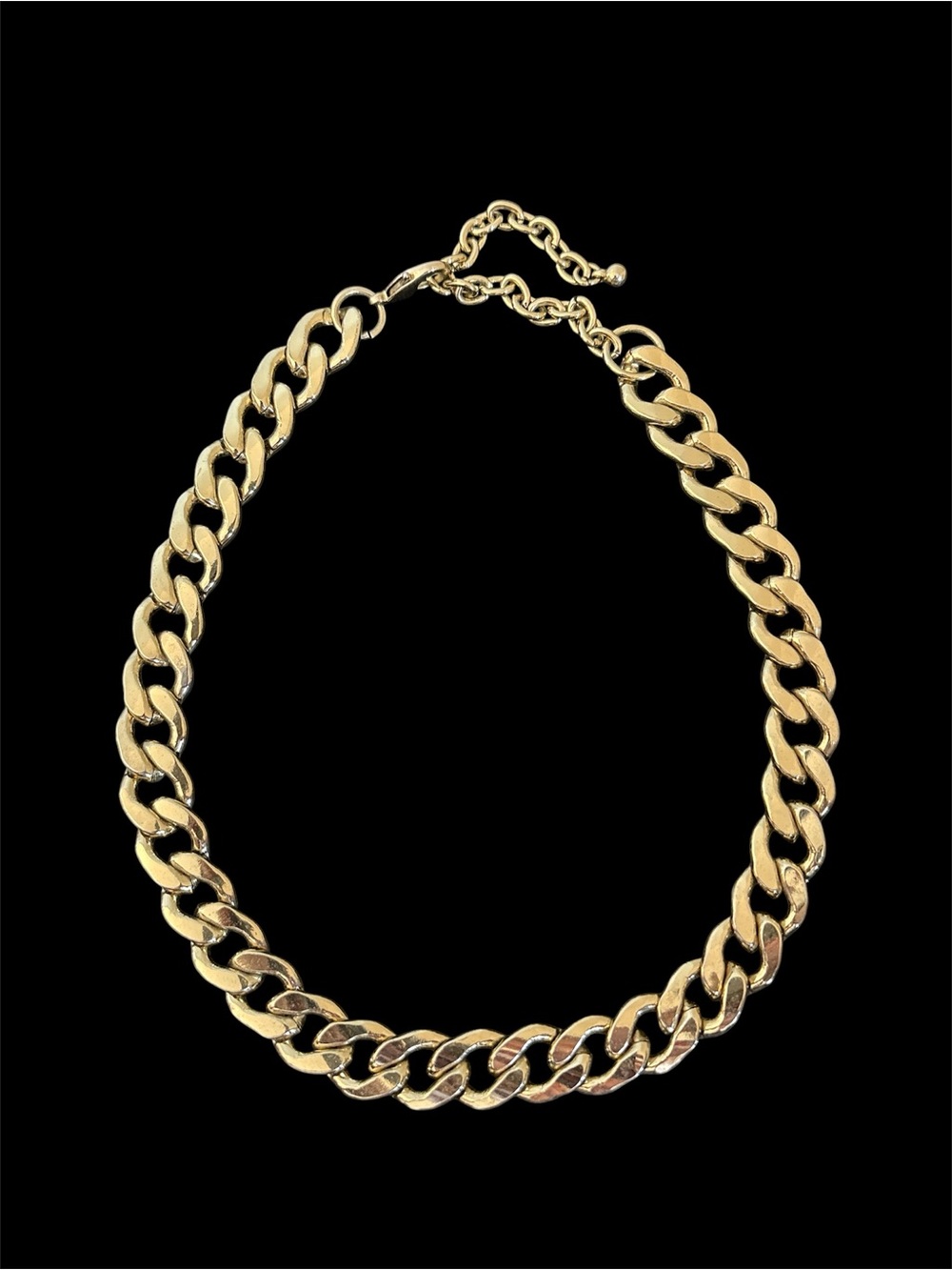 Gold Chunky Chain Link Necklace - Unisex - Picture 2 of 3